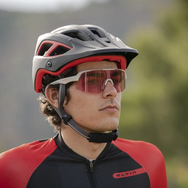 Óculos Ciclismo Eltin Forest Cinza Mate e Coral - Image 2